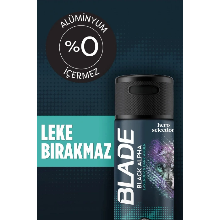 3 Adet Blade Hero Selection Serisi Black Alpha Erkek Deodorant 150 Ml