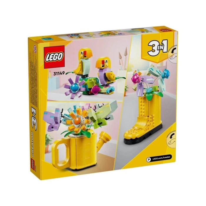 Nessiworld 31149 LEGO® Creator 3’ü1 arada Sulama Kabında Çiçekler 420 parça +8 yaş