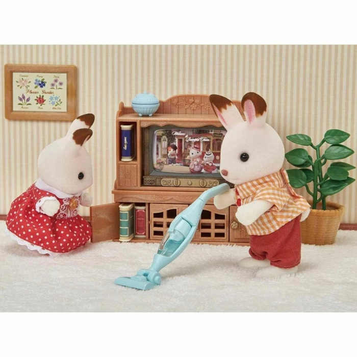 Nessiworld 5445 Sylvanian Families Çamaşır Makinesi ve Süpürge +3 yaş figür dahil değil
