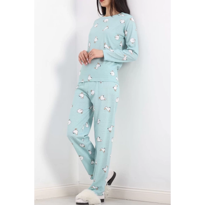 Alt Üst Aynı Rotasyon Pijama Takımı Açıkyeşil - 788.1287.