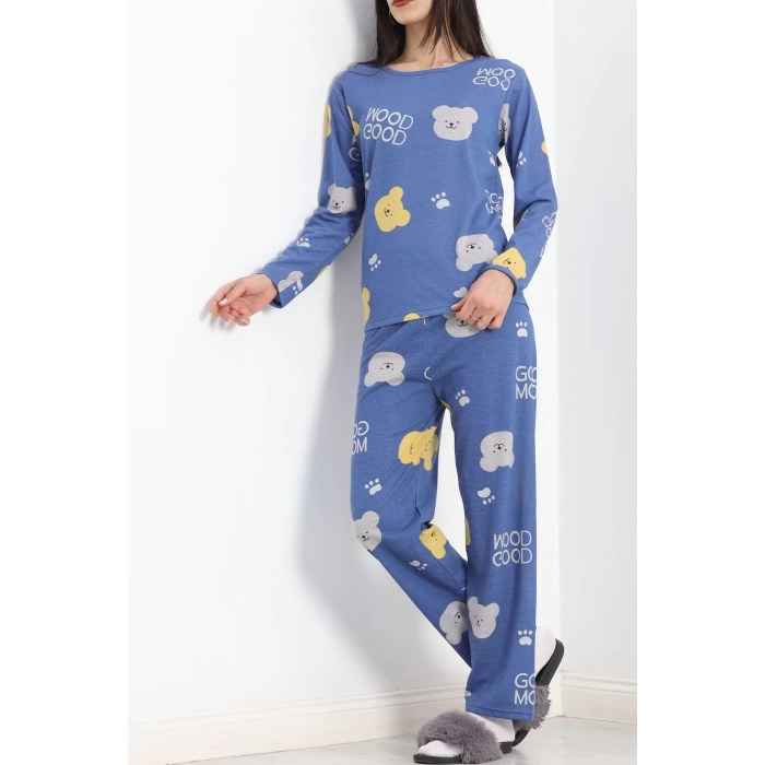 Alt Üst Aynı Rotasyon Pijama Takımı Koyumavi - 788.1287.