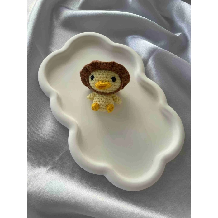 Amigurumi Anahtarlık  El Yapımı Ördek 7 cm