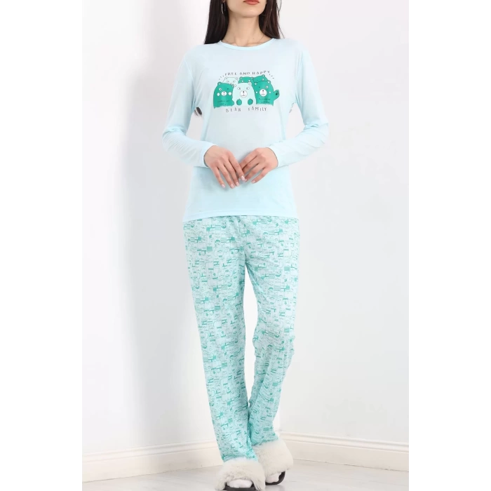 Baskılı Poliviskon Pijama Takımı Sumavisi - 302.1287.