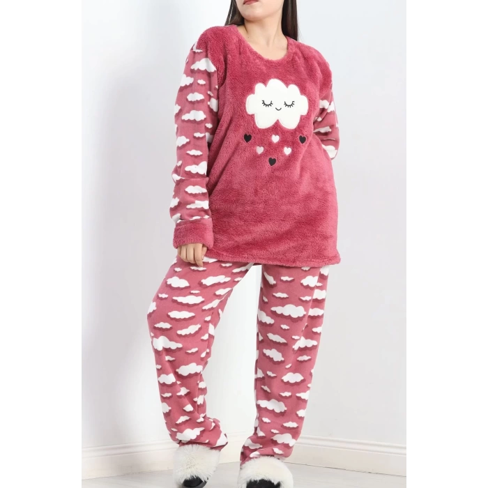 Battal Polar Pijama Takımı Fuşya1 - 19199.1048.