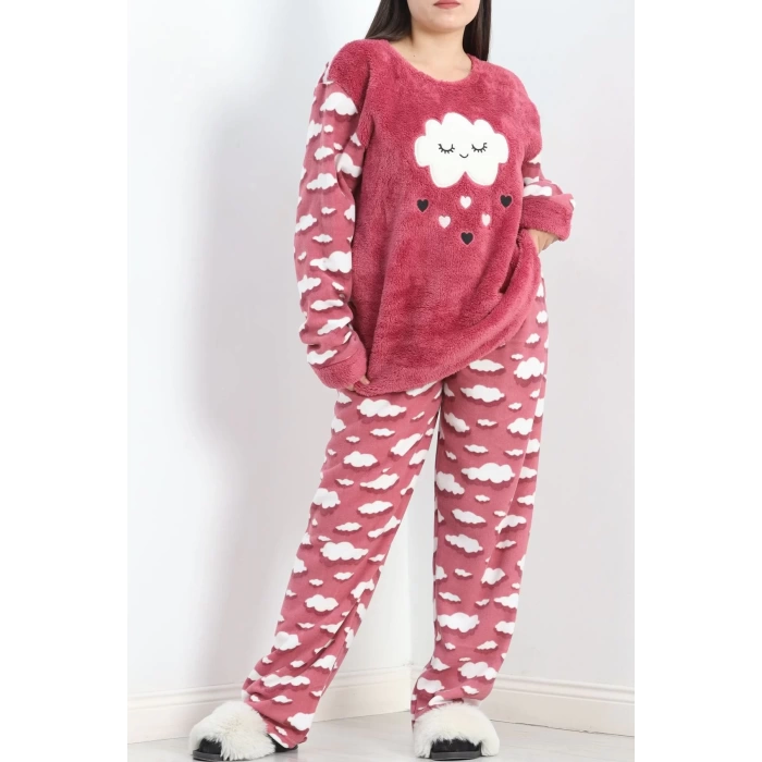 Battal Polar Pijama Takımı Fuşya1 - 19199.1048.