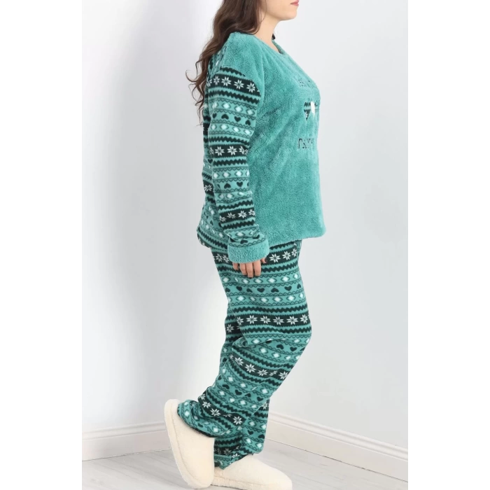 Battal Polar Pijama Takımı Mint - 19199.1048.