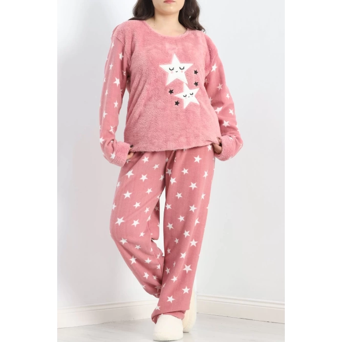 Battal Polar Pijama Takımı Pembe3 - 19199.1048.