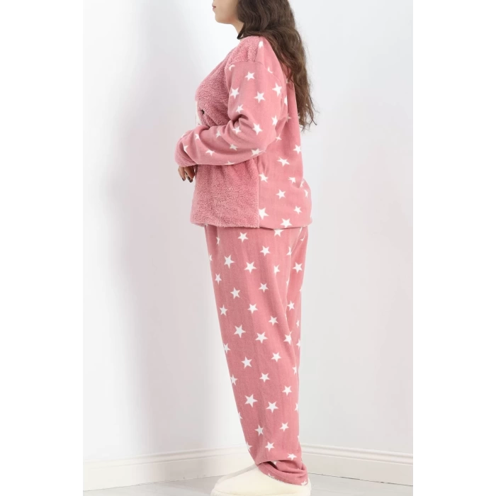 Battal Polar Pijama Takımı Pembe3 - 19199.1048.