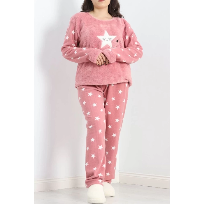 Battal Polar Pijama Takımı Pembe3 - 19199.1048.