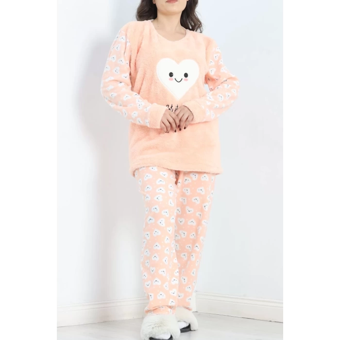 Battal Polar Pijama Takımı Somon1 - 19199.1048.