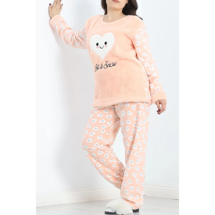 Battal Polar Pijama Takımı Somon1 - 19199.1048.