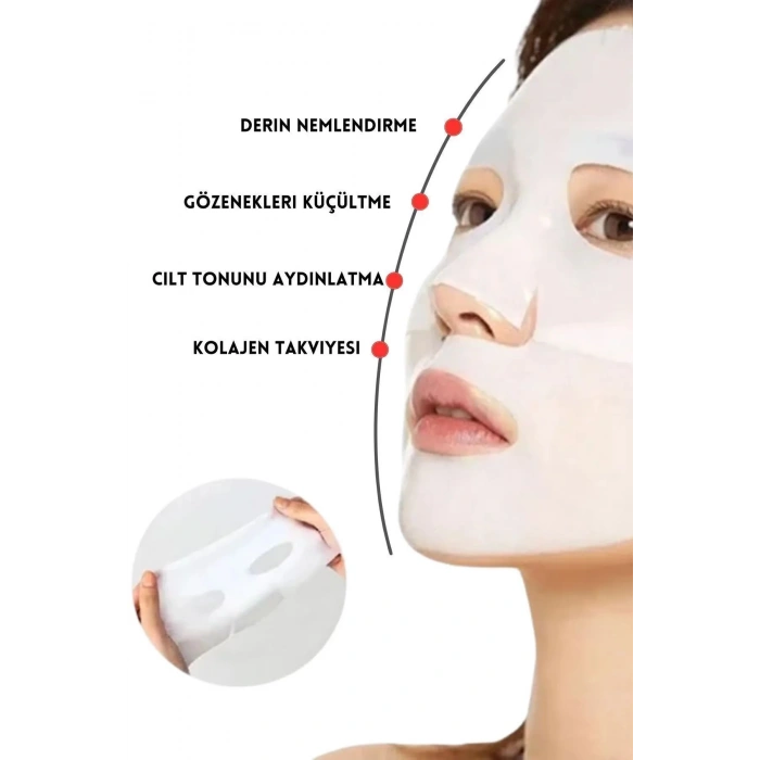 Bio Collagen Real Deep Şeffaflaşan Cilt Maskesi – Nemlendiren, Gözenek Küçülten Ve Onarıcı Yüz Maskesi