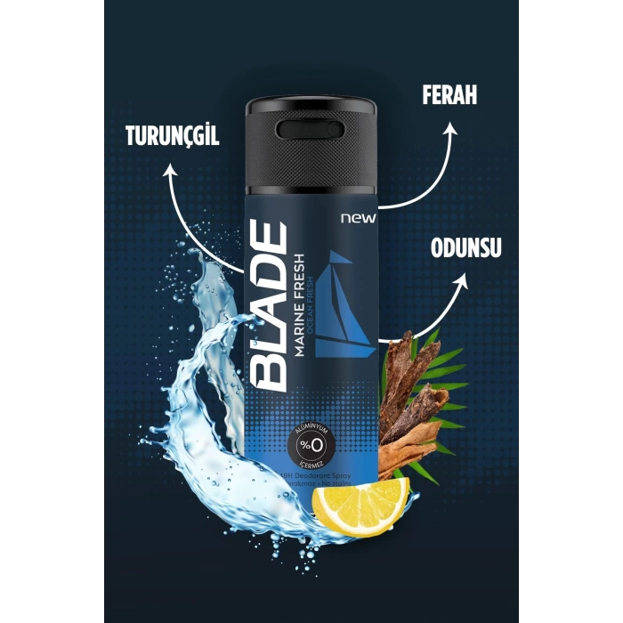Blade Marine Fresh Erkek Deodorant Sprey 150 ml