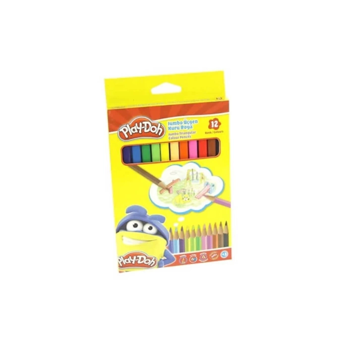 Cem Play Doh Kuruboye Jumbo Üçgen 12 Renk