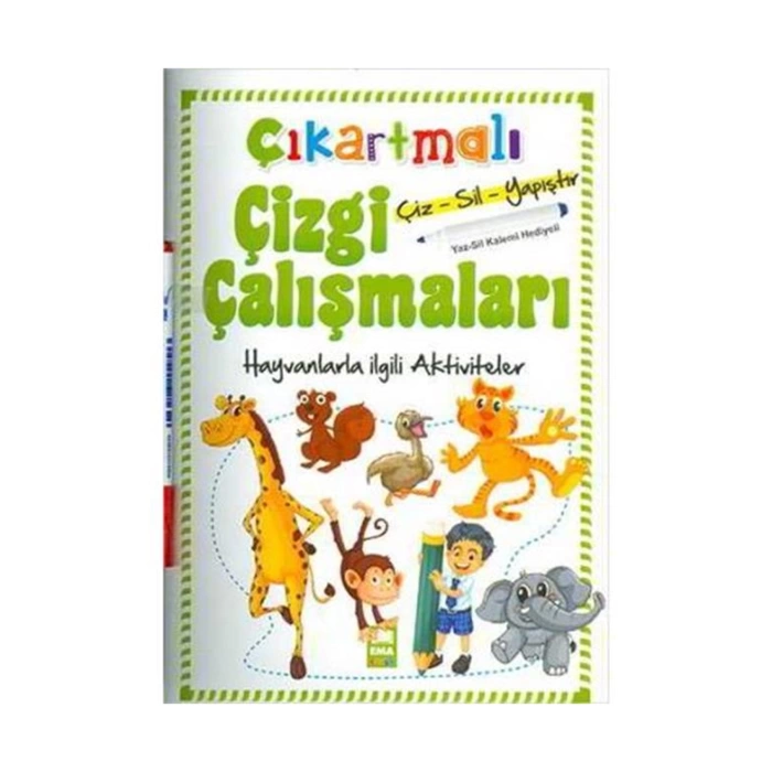 Çıkartmalı Çizgi Çalışmaları - Hayvanlar