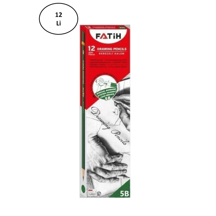 Fatih Dereceli Kurşun Kalem 5b 12 Li