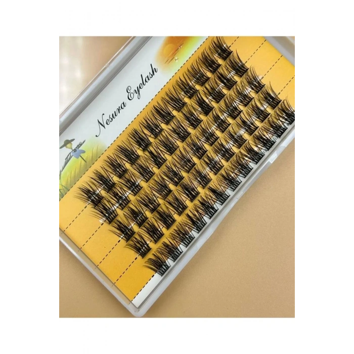 Gerçek Kıl Tekli Kirpik Demet Takma Kirpik 12mm - 5’li Sıra