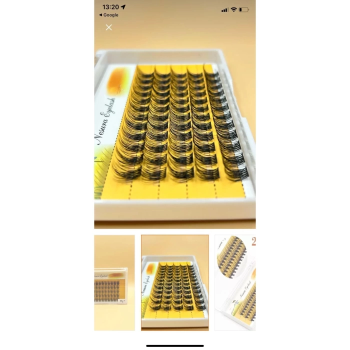 Gerçek Kıl Tekli Kirpik Demet Takma Kirpik 12mm - 5’li Sıra