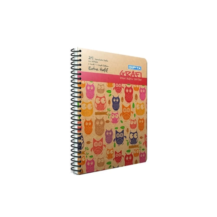 Gıpta Grafi 17x24 120 Yaprak 2+1 Sert Kapaklı Defter