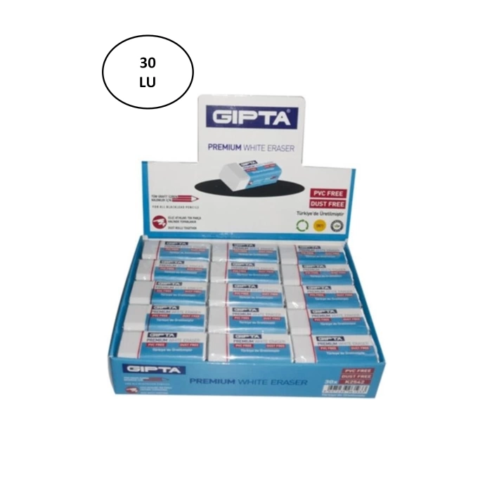 Gıpta Silgi Premium Pvc-Dust Free Beyaz (30 Lu Paket)