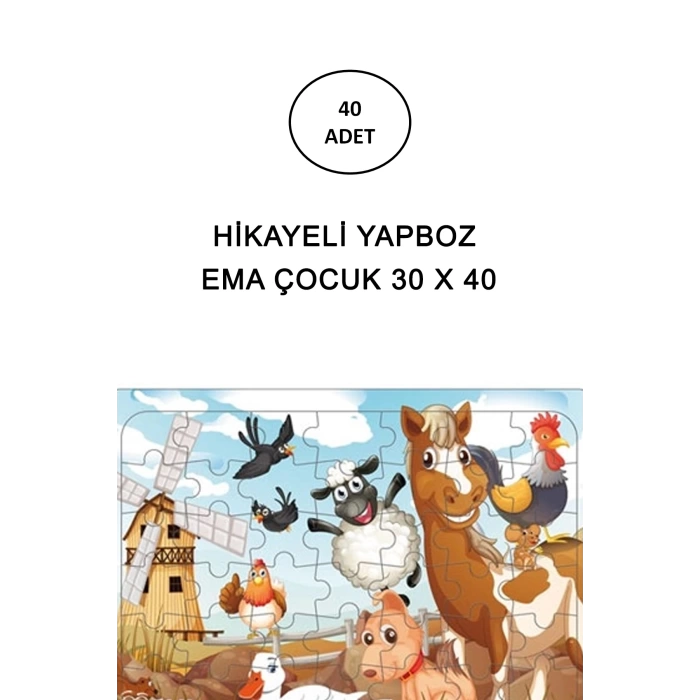 Hikayeli Yapboz Ema Çocuk 30 x 40 - 40 Adet