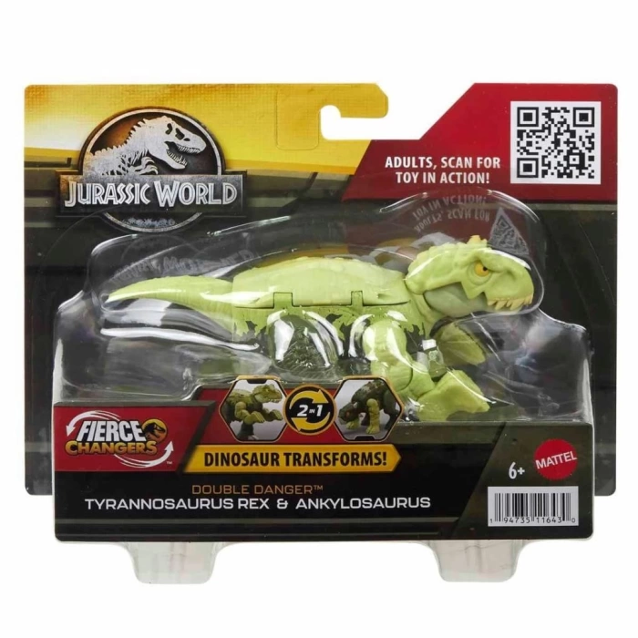 HLP05 Jurassic World Değişim Serisi - Çifte Tehlike Dinozor Figürleri