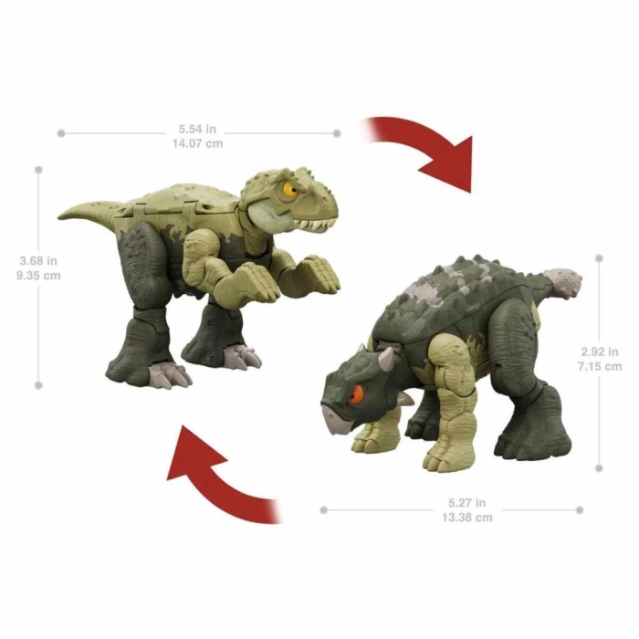 HLP05 Jurassic World Değişim Serisi - Çifte Tehlike Dinozor Figürleri