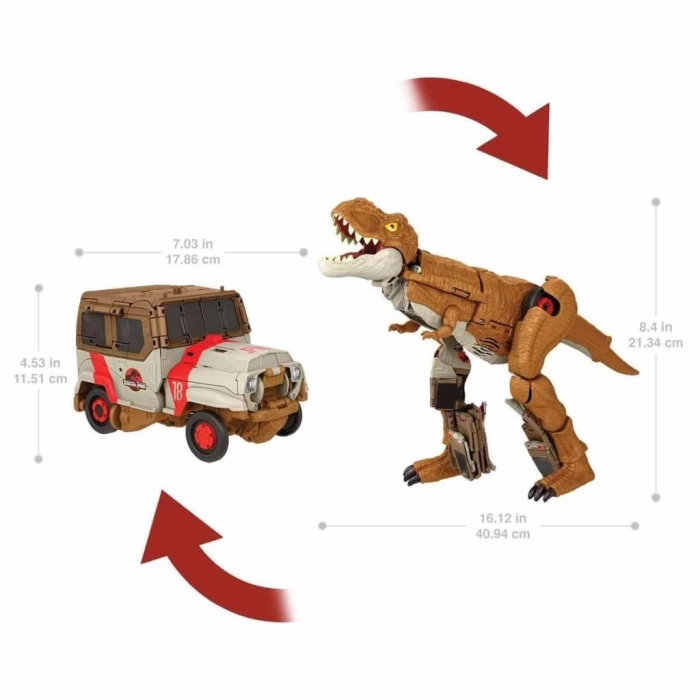 HPD38 Jurassic World Değişim Serisi - Dönüşebilen T-Rex Figürü