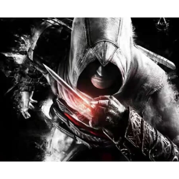 Kanvas Sayılarla Boyama Seti Kasnaklı-çerçeveli Assassins Creed