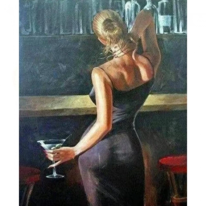 Kanvas Sayılarla Boyama Seti Kasnaklı-çerçeveli Gece Düşü