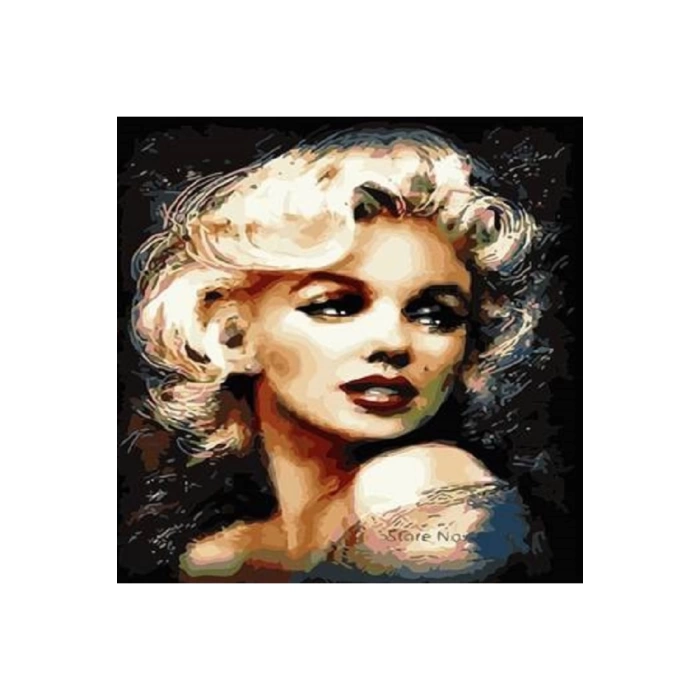 Kanvas Sayılarla Boyama Seti Kasnaklı-çerçeveli Marilyn Monroe