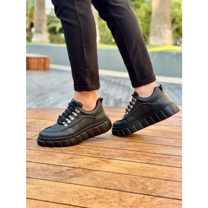 KB-X10 Kuback Kömür Cilt Yüksek Taban Günlük Spor Ayakkabı