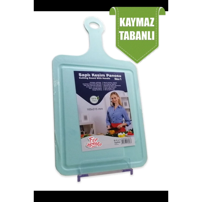 Kesme Tahtası Kaydırmaz Plastik Kesme Sunum Tahtası Pratik Kesim Panosu 165x315 Mm Royaleks-FR-105