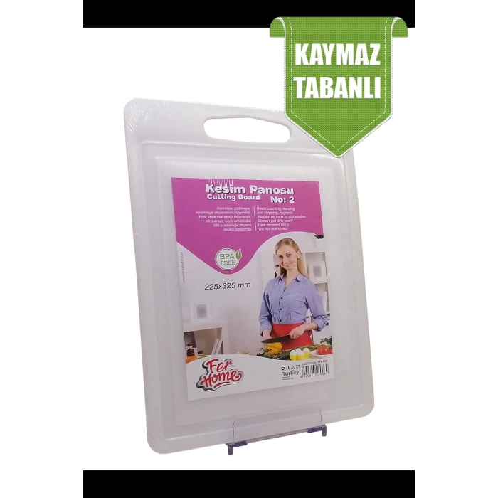 Kesme Tahtası Plastik Büyük Kesme Sunum Tahtası Kesim Panosu 225x325 Mm Royaleks-FR-108