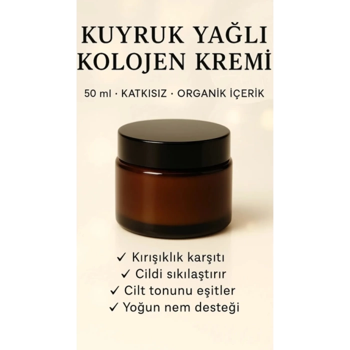 Kuyruk Yağı & Kolajen İçerikli Doğal Yüz Bakım Kremi – 50 Ml | Sıkılaştırıcı & Nemlendirici Etki