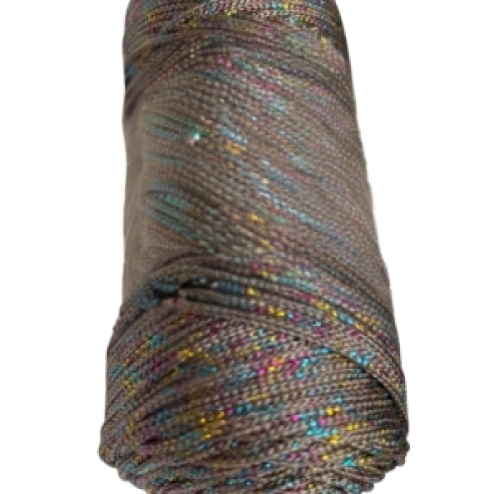 Makrome İpi 3mm  Polyester Vizon Simli