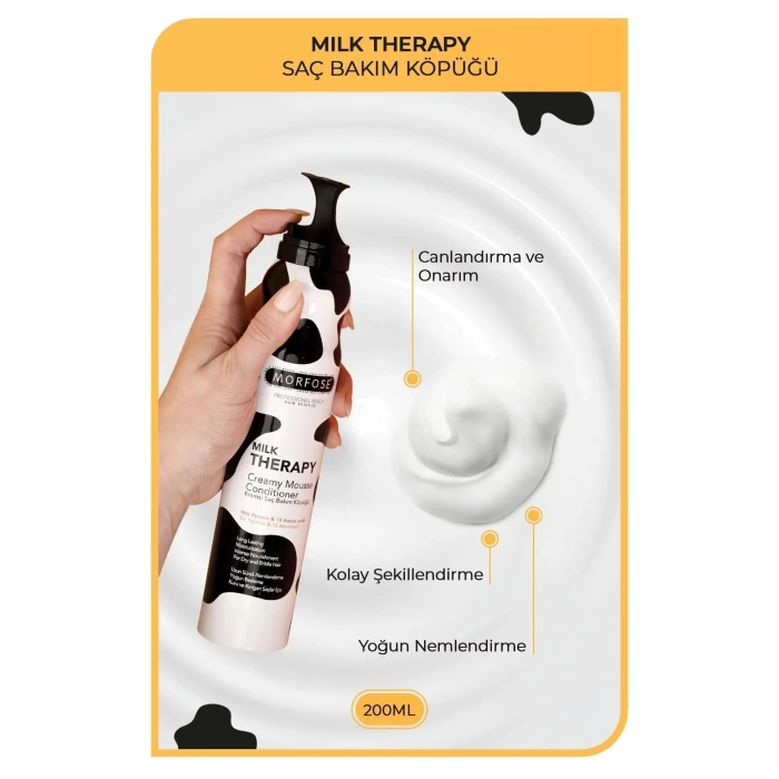 Milk Therapy Kremsi Saç Bakım Köpük 200 ML - Besleyici Koruyucu - mrfs
