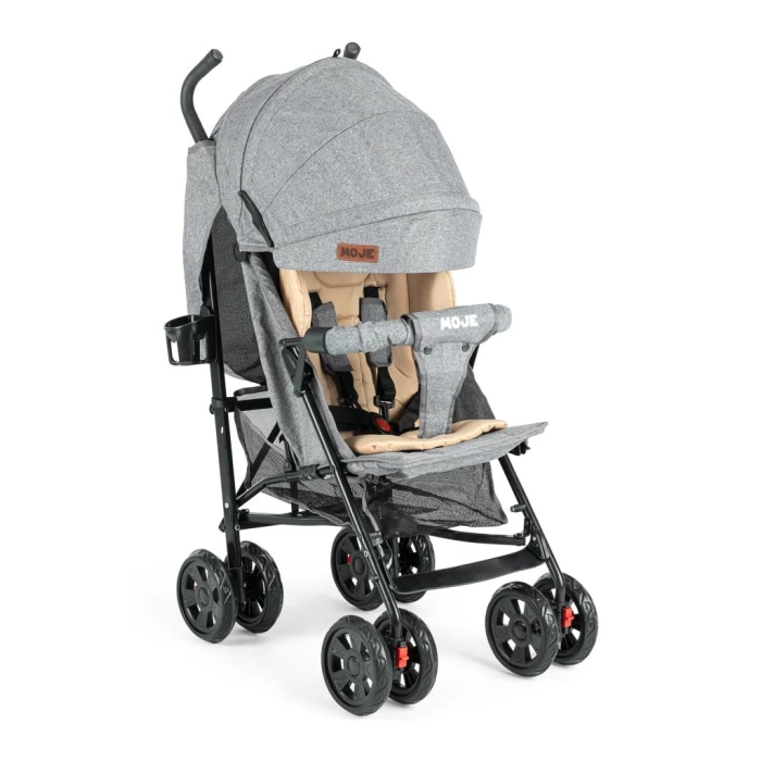 Nessiworld Moje Strong Baston Bebek Arabası Gri Siyah