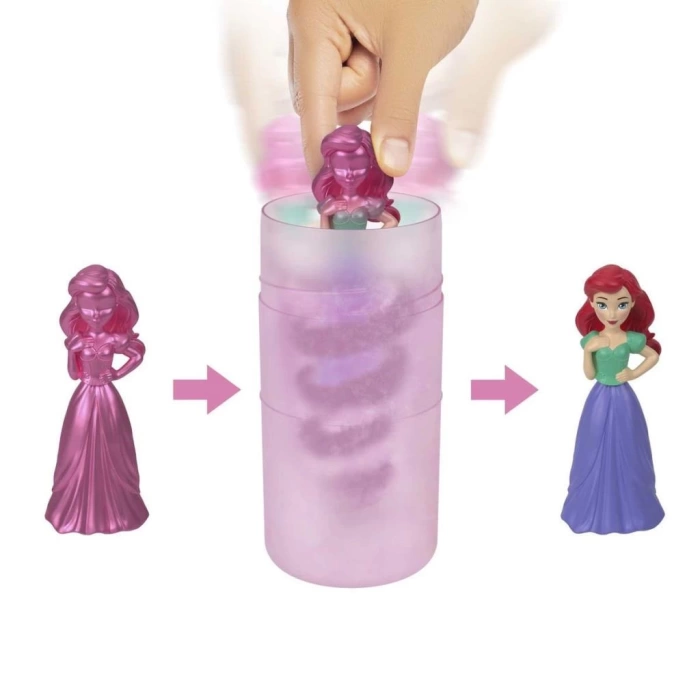 Nessi World HMB69 Disney Prensesleri Color Reveal Renk Değiştiren Ana Karakter Bebekler - 1.Seri