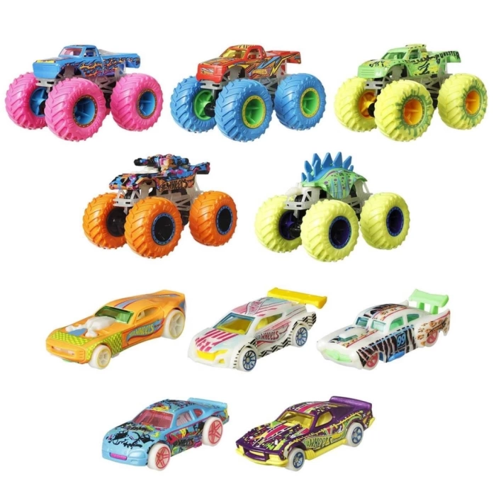 Nessi World Hot Wheels Monster Trucks Karanlıkta Parlayan Araçlar Paketi HCB57