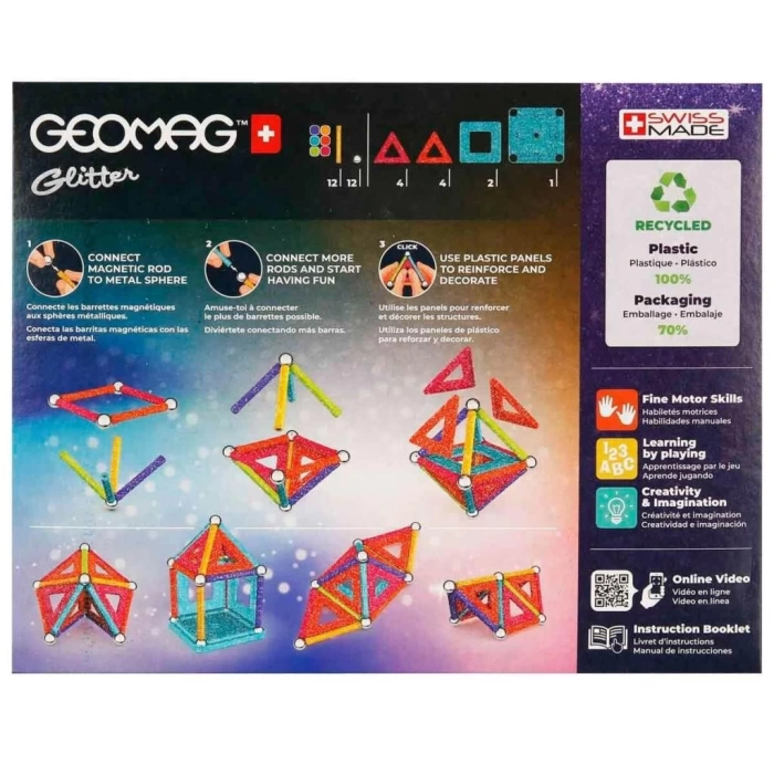 Nessiworld  0535 Geomag Glitter Manyetik Zeka Oyunu 35 Parça