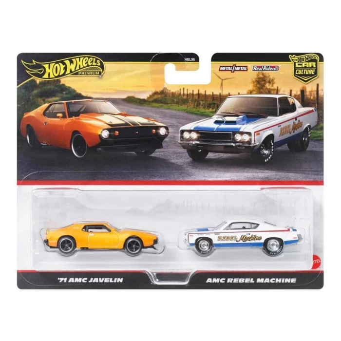 Nessiworld 1:64 Hot Wheels Premium Car Culture 2li 71 Amc Javelin Ve Amc Rebel Machine