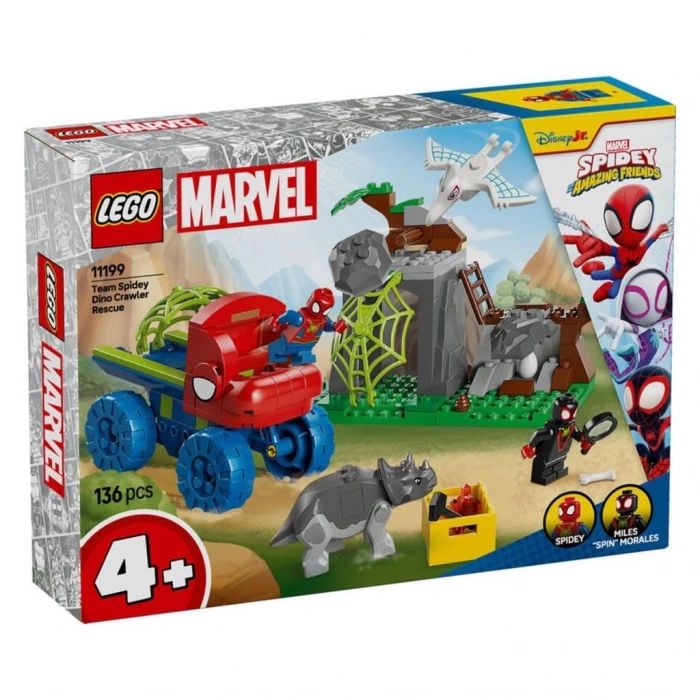 Nessiworld  11199 Lego Marvel Spidey-Spidey Ekibi Dinozor Kamyonlu Kurtarma 136 parça +4 yaş
