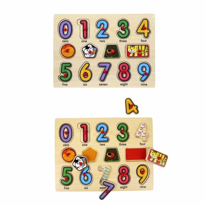 Nessiworld 130444 Ahşap Raptiyeli Puzzle Saat