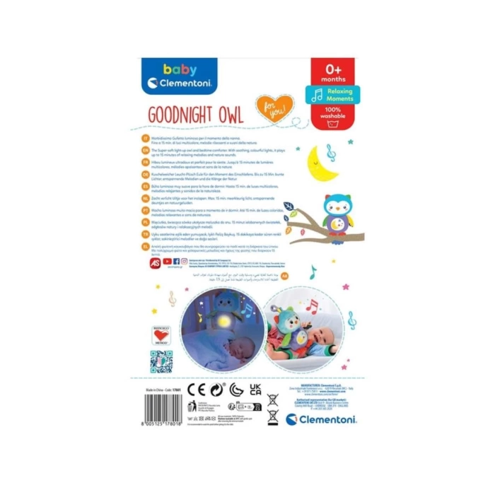 Nessiworld  17801 Baby Clementoni - Işıklı Pelüş Baykuş
