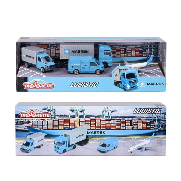 Nessiworld 212057290 Majorette MAERSK Lojistik Arabaları 4 Parça -Simba