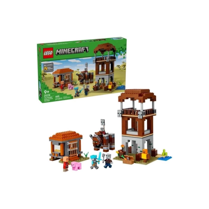 Nessiworld 21278 Lego Minecraft Pillager Karakolu ve Ravager 665 parça +9 yaş