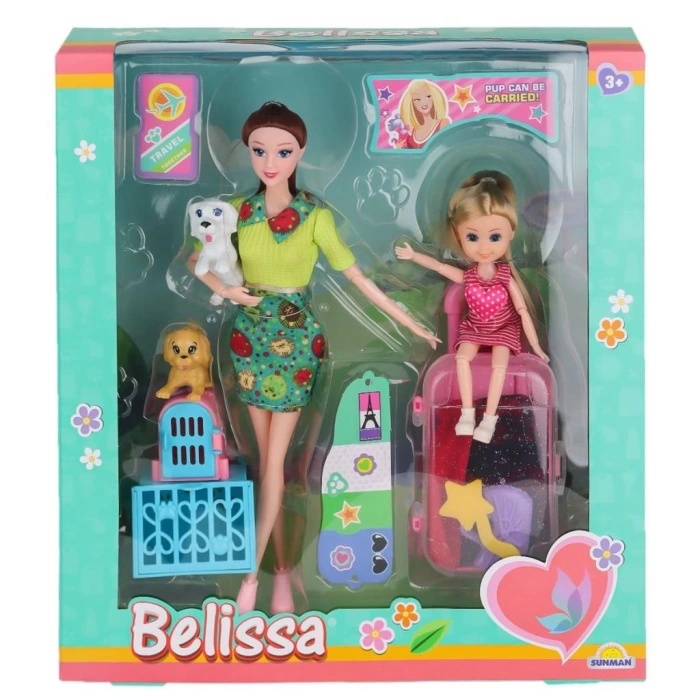 Nessiworld 3046 SUN-RST-SIS-MNK BBK SET BELISSA VE ANNESİ YOLCULUK ZAMANI 30CM