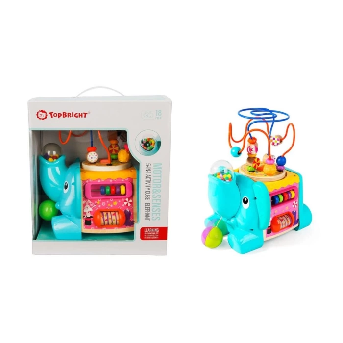 Nessiworld 3906 SUN-Tahta Oyuncaklar Aktivite Küpü 5 İN 1