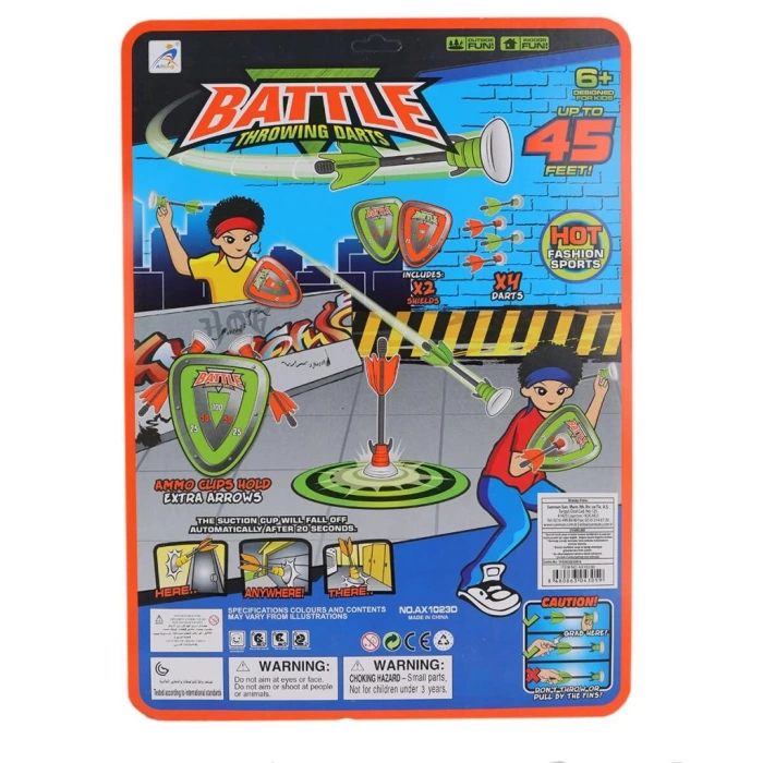 Nessiworld 4305 SUN-YFN-DART-BATTLE THROWİNG 2 HEDEFLİ 4 OKLU DART